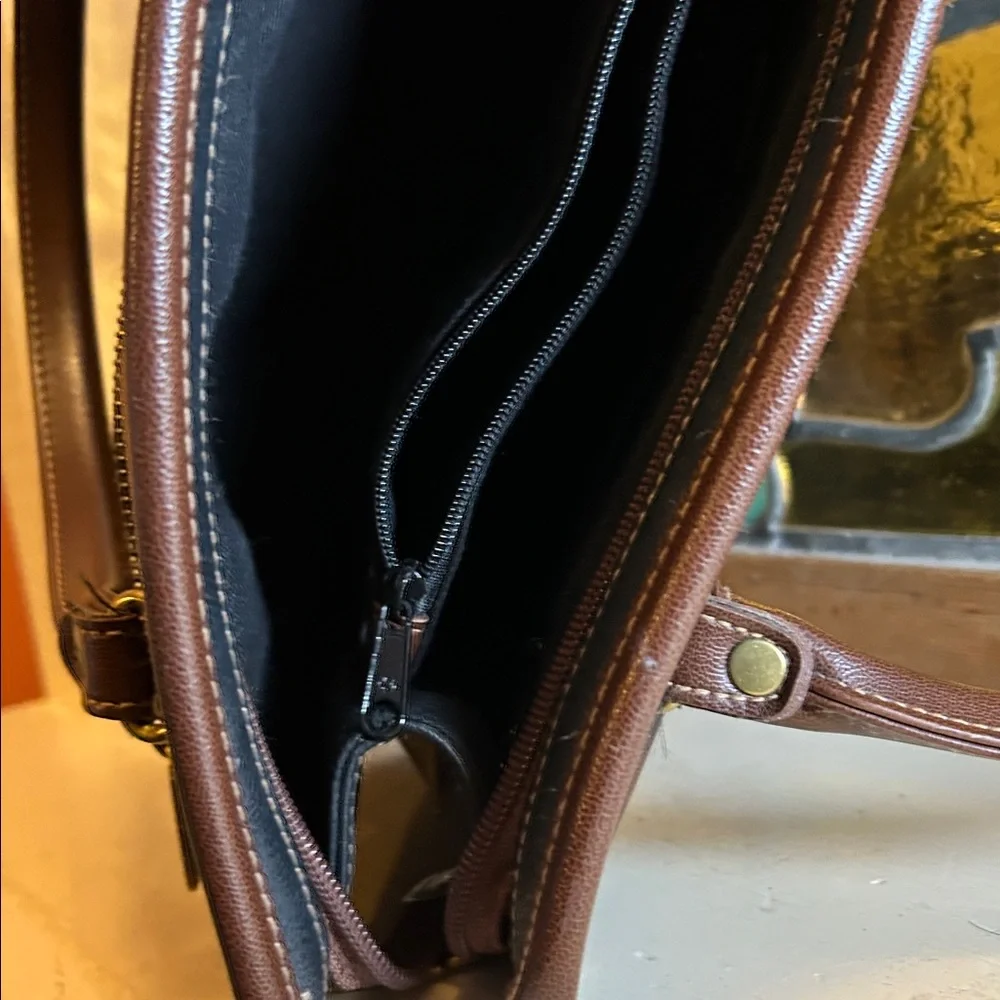 Liz Claiborne Black and Brown Handbag